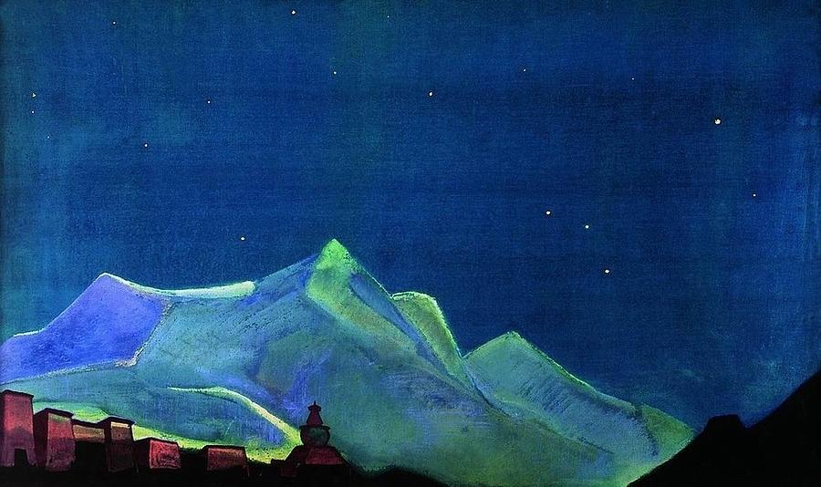 900x534 Royal Monastery Painting By Nicholas Roerich - Nicholas Roerich Painting