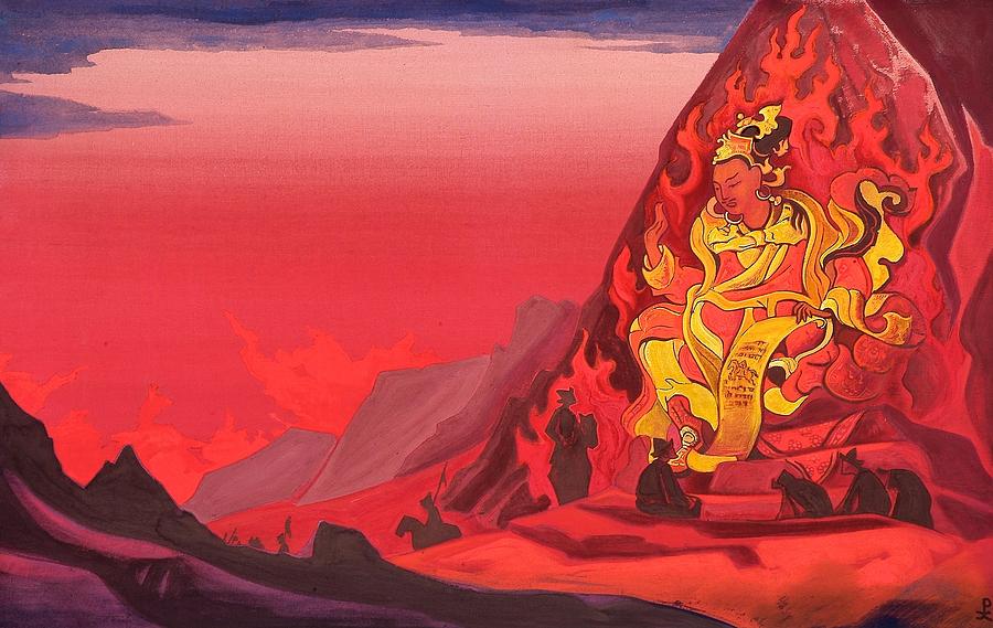 900x569 Command Of Rigden Djapo Painting By Nicholas Roerich - Nicholas Roerich Painting