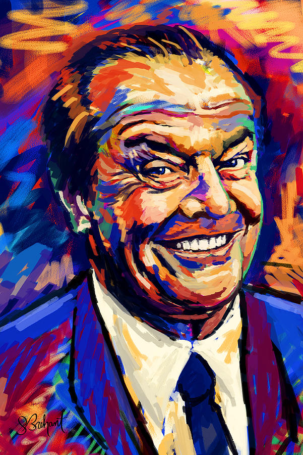 601x900 Jack Nicholson Painting By Sue Brehant - Nicholson Painting