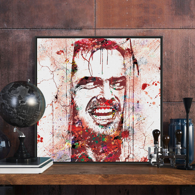 640x640 Watercolor Shining Jack Nicholson Halloween Pop Horror Movie Art - Nicholson Painting