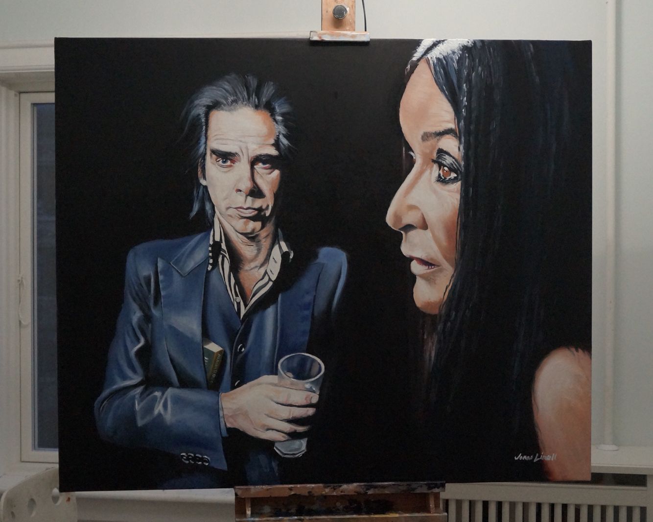 1334x1066 My Portrait Of Nick Cavendnnisette Koppel, Painteds - Nick Cave Painting