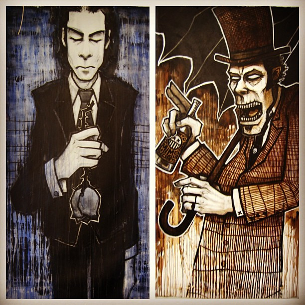 612x612 Nick Cave And Tom Waits - Nick Cave Painting
