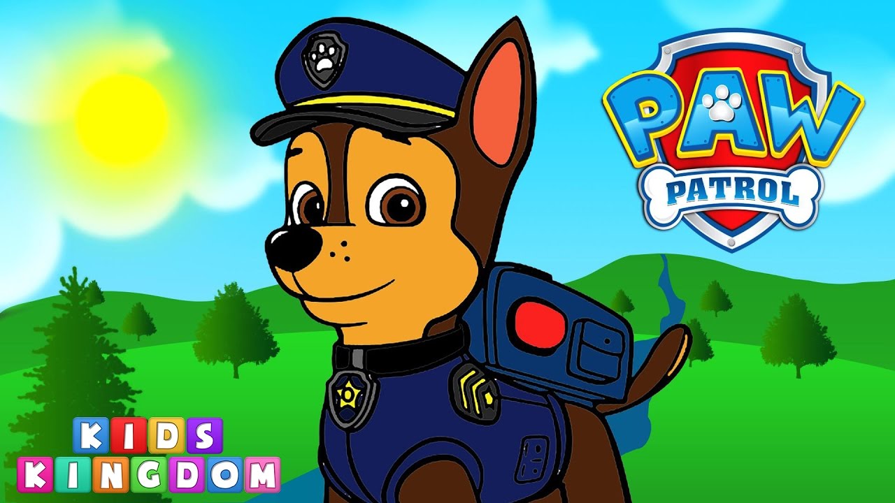 1280x720 Nick Jr Paw Patrol Coloring Book Pages Chase Episode Speed - Nick Jr Painting