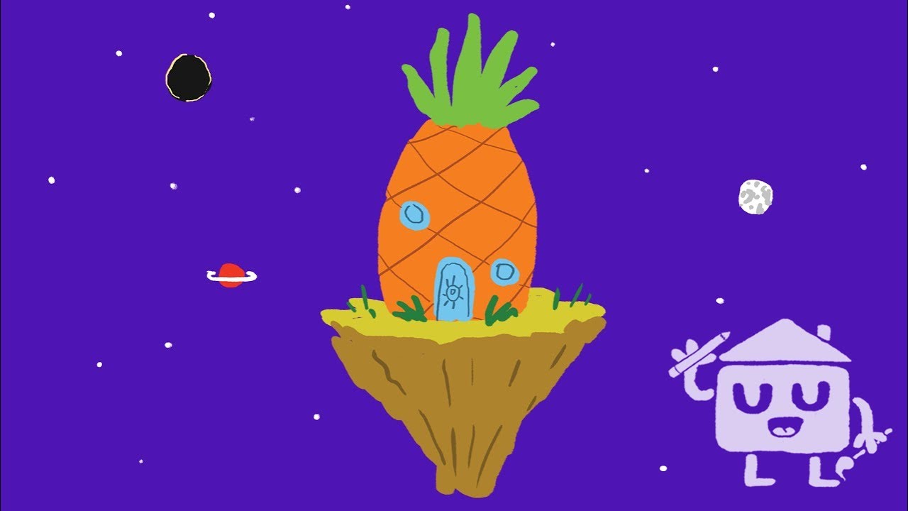 1280x720 Spongebob Squarepants Pineapple In Space Painting Painting Party - Nickelodeon Painting