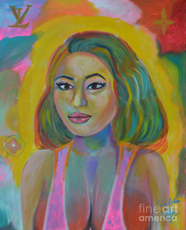 728x900 Nicki Minaj For Lv Painting By To Tam Gerwe - Nicki Minaj Painting