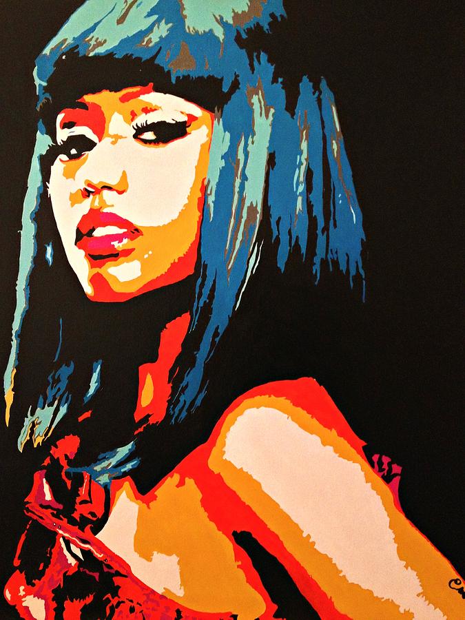 675x900 Nicki Minaj Painting By Elena Morales - Nicki Minaj Painting