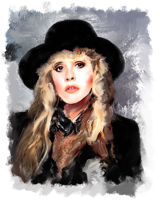 548x700 Stevie Nicks Portrait Painting By Brian Tones - Nicks Painting