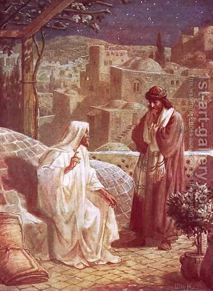 439x600 Jesus In Conversation With Nicodemus William Brassey Hole - Nicodemus Painting
