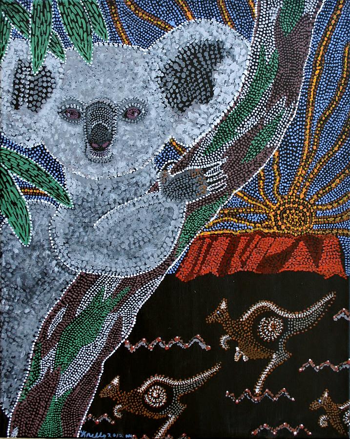 717x900 Sunset Koala And Kangaroo Painting By Kelly Nicodemus Miller - Nicodemus Painting