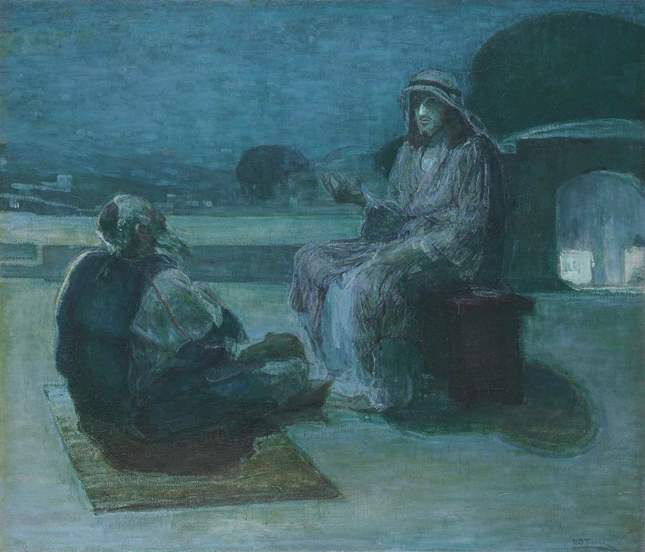 930x796 Christ And Nicodemus On A Rooftop Henry Ossawa Tanner - Nicodemus Painting