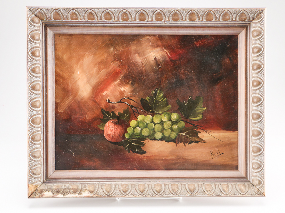 1000x749 Nicol Signed Oil On Canvas Still Life Ebth - Nicol Painting