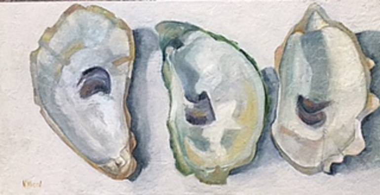 770x395 Saatchi Art Three Large Oyster Shells Painting By Nancy Nicol - Nicol Painting