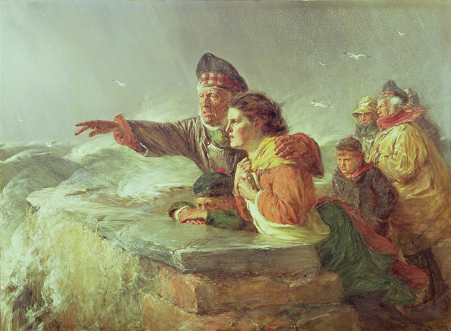 900x660 The Missing Boat, C.1876 Painting By Erskine Nicol - Nicol Painting