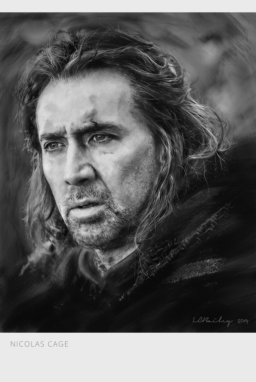 1039x1549 Nicolas Cage Portrait Painting Interest Blocks - Nicolas Cage Painting