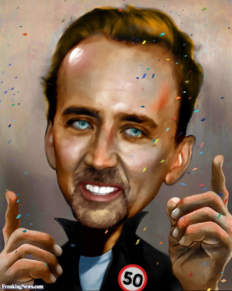 800x1003 Painted Nicolas Cage Caricature Pictures - Nicolas Cage Painting