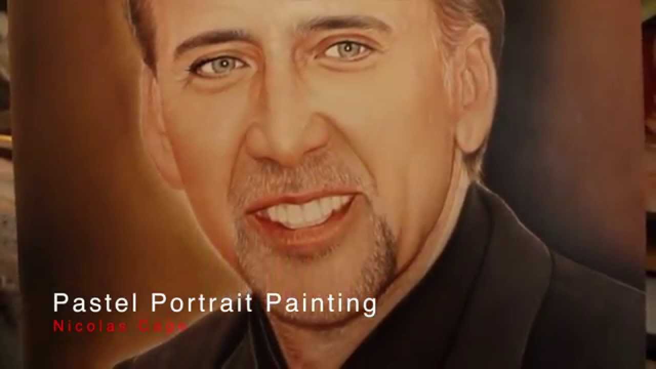 1280x720 Russell Crowe ,nicolas Cage And Family Portrait Painting - Nicolas Cage Painting