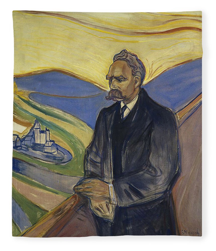 860x1000 Portrait Of Friedrich Nietzsche Fleece Blanket For Sale By - Nietzsche Painting