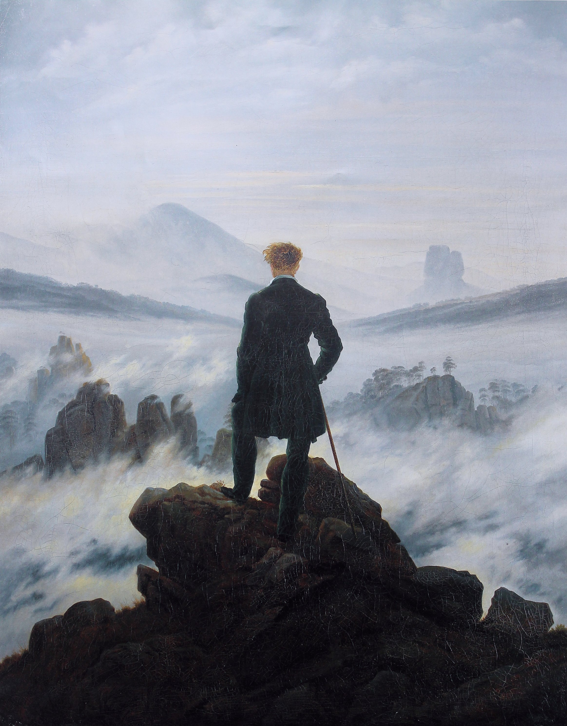 2327x2980 Wanderer Above The Sea Of Fog - Nietzsche Painting