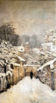 240x437 Nieve En Louveciennes (1878). Alfred Sisley Art And Architecture - Nieve Painting