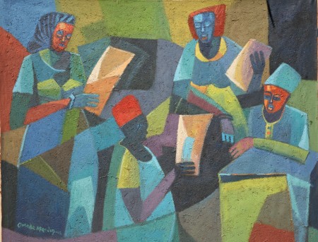 450x343 Nigerian Painter Marvin K. Omede Exhibition Opens - Nigerian Painting