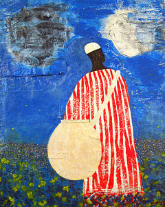 240x300 Peaceful Garden Painting By Duwayne Washington - Nigerian Painting