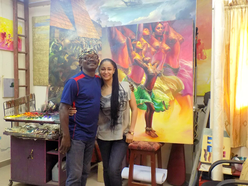 800x600 Stella Dimoko Nigerian Legendary Painter, El Dragg - Nigerian Painting