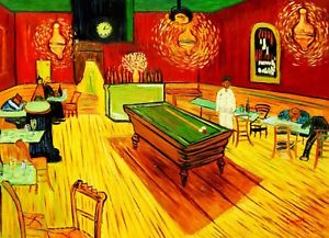300x217 Vincent Van Gogh - Night Cafe Painting