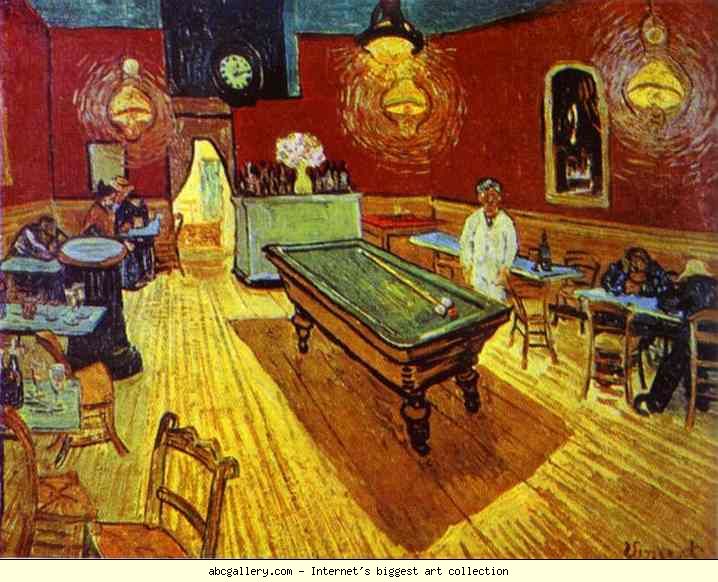 718x582 Vincent Van Gogh. The All Knight - Night Cafe Painting