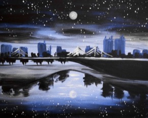 291x233 All Saints 02042018 Paint Nite Event - Night Cityscape Painting