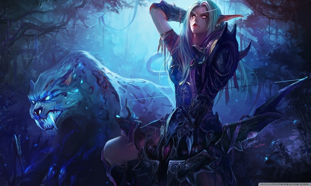 1280x768 Elf Painting 4k Hd Desktop Wallpaper For 4k Ultra Hd Tv Wide - Night Elf Painting