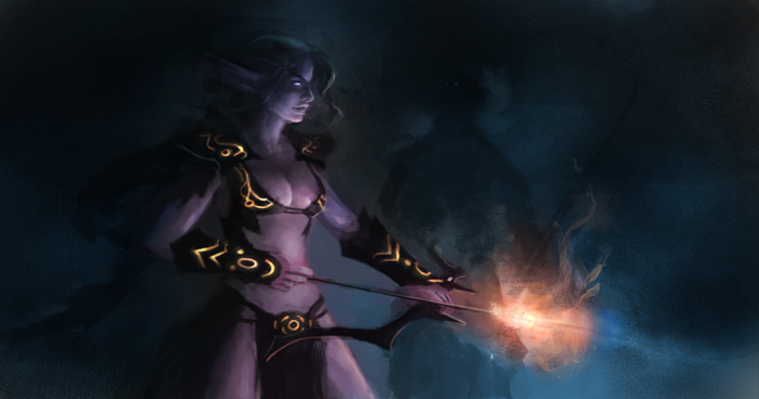 700x368 Night Elf Digital Painting Process - Night Elf Painting