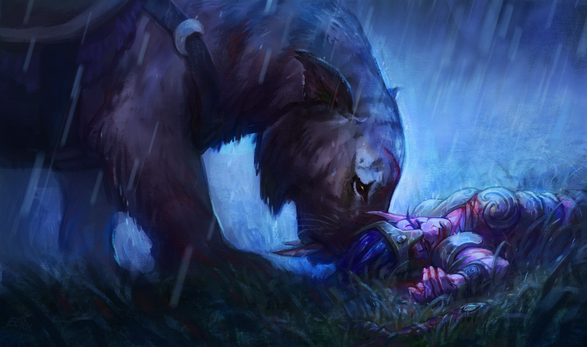 1200x711 Nina - Night Elf Painting