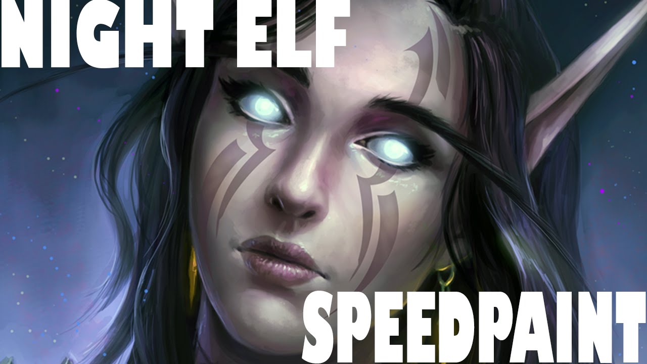 1280x720 Digital Painting Night Elf - Night Elf Painting