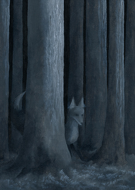 430x607 Night Forest Too Much White Paper - Night Forest Painting