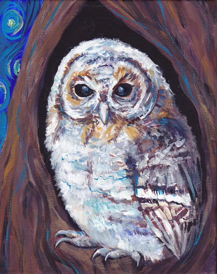 712x900 Night Owl Painting By Peggy Wilson - Night Owl Painting