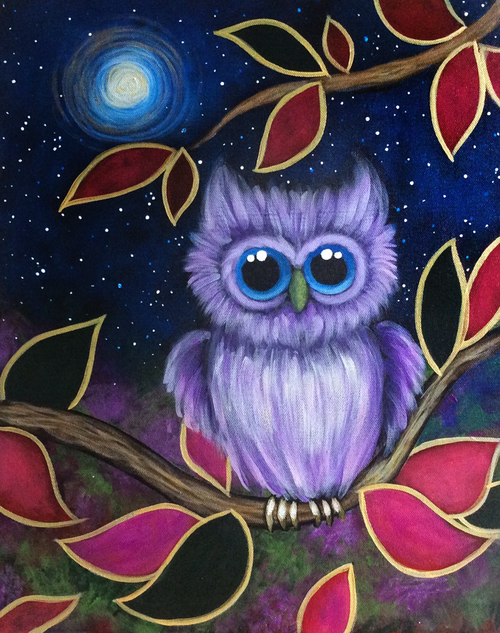 500x633 Night Owl Art Bank (Painting,inspiration) Night - Night Owl Painting