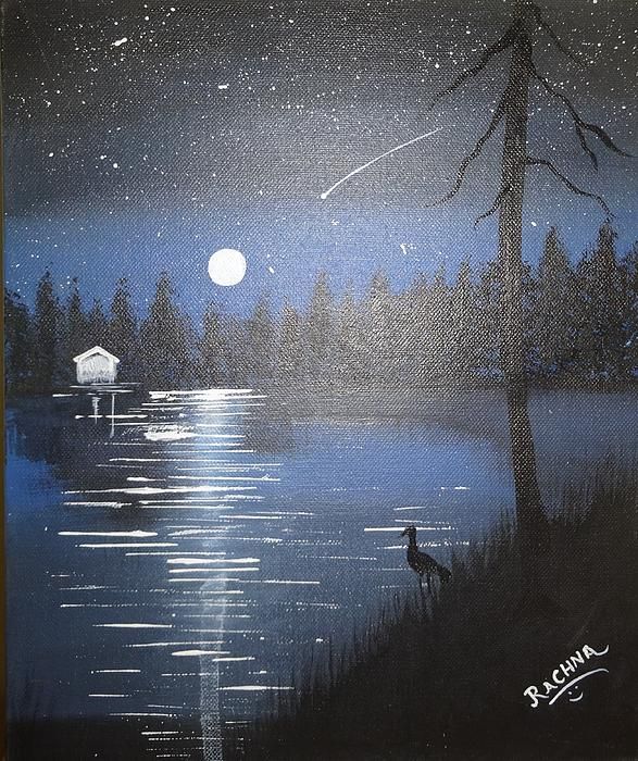 587x700 Night Scene - Night Scene Painting