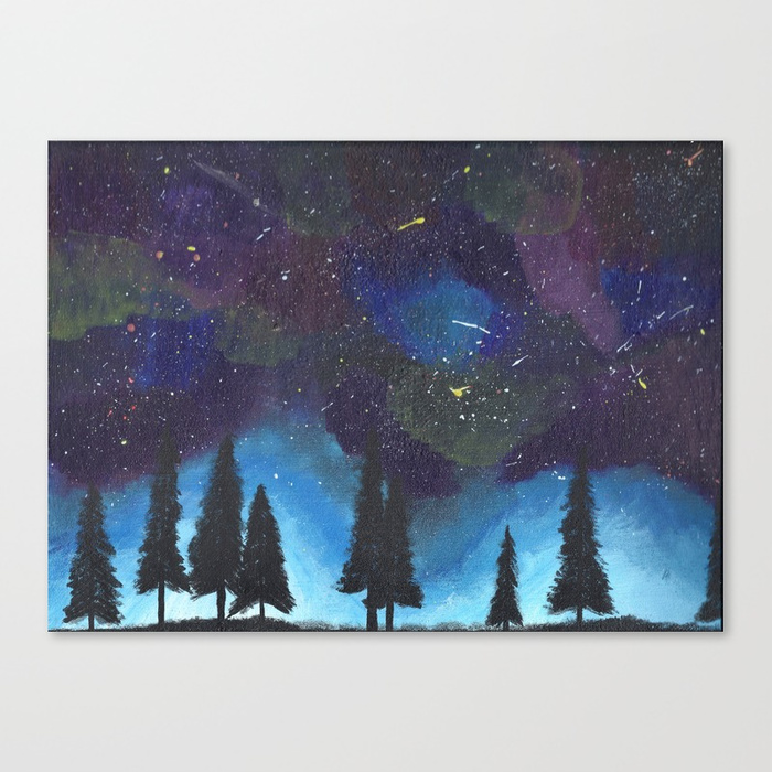 700x700 Galaxy Night Sky Canvas Print By Sydneylandrie Society6 - Night Sky Canvas Painting