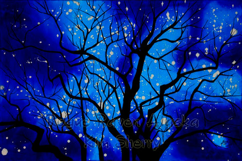 498x331 Magic Night - Night Sky Canvas Painting