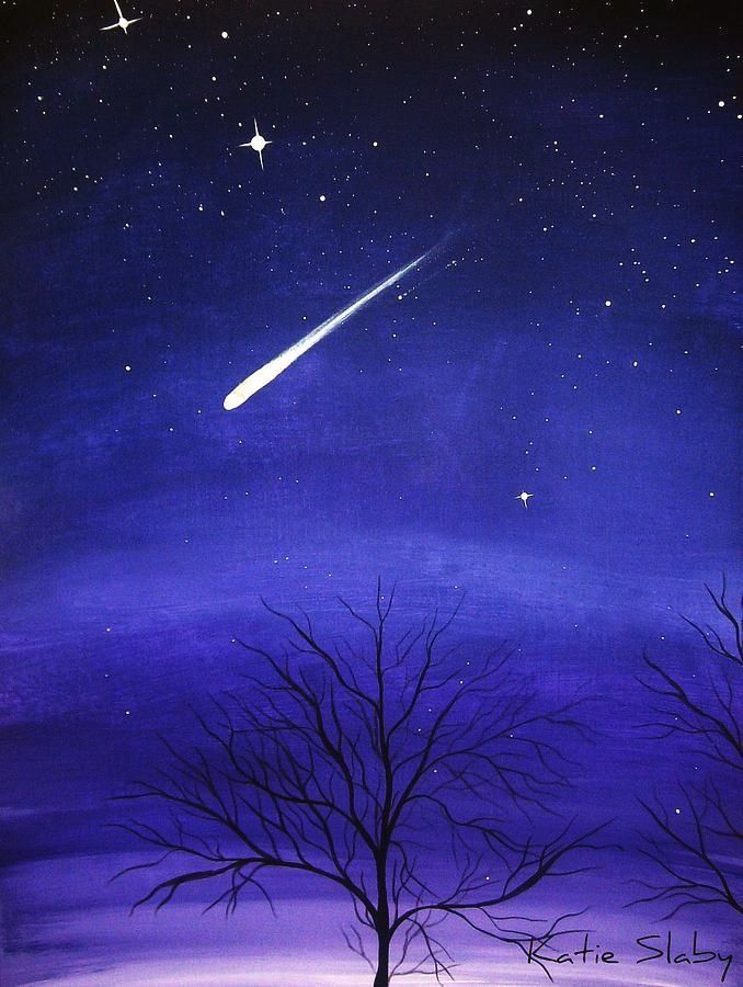 678x900 Pin By Cynthia Piercy On Wallpaper! Paintings - Night Sky Canvas Painting