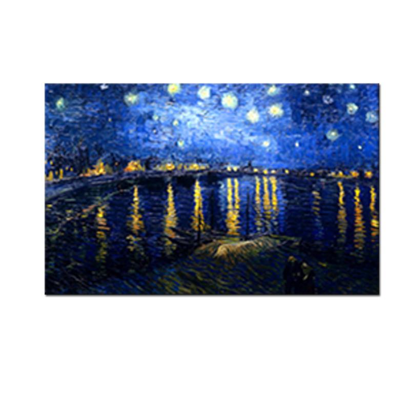 800x800 2018 1 Picture Starry Sky Painting Van Gogh Artworks Printed - Night Sky Canvas Painting