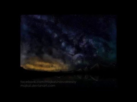 480x360 Night Sky Digital Painting - Night Sky Digital Painting