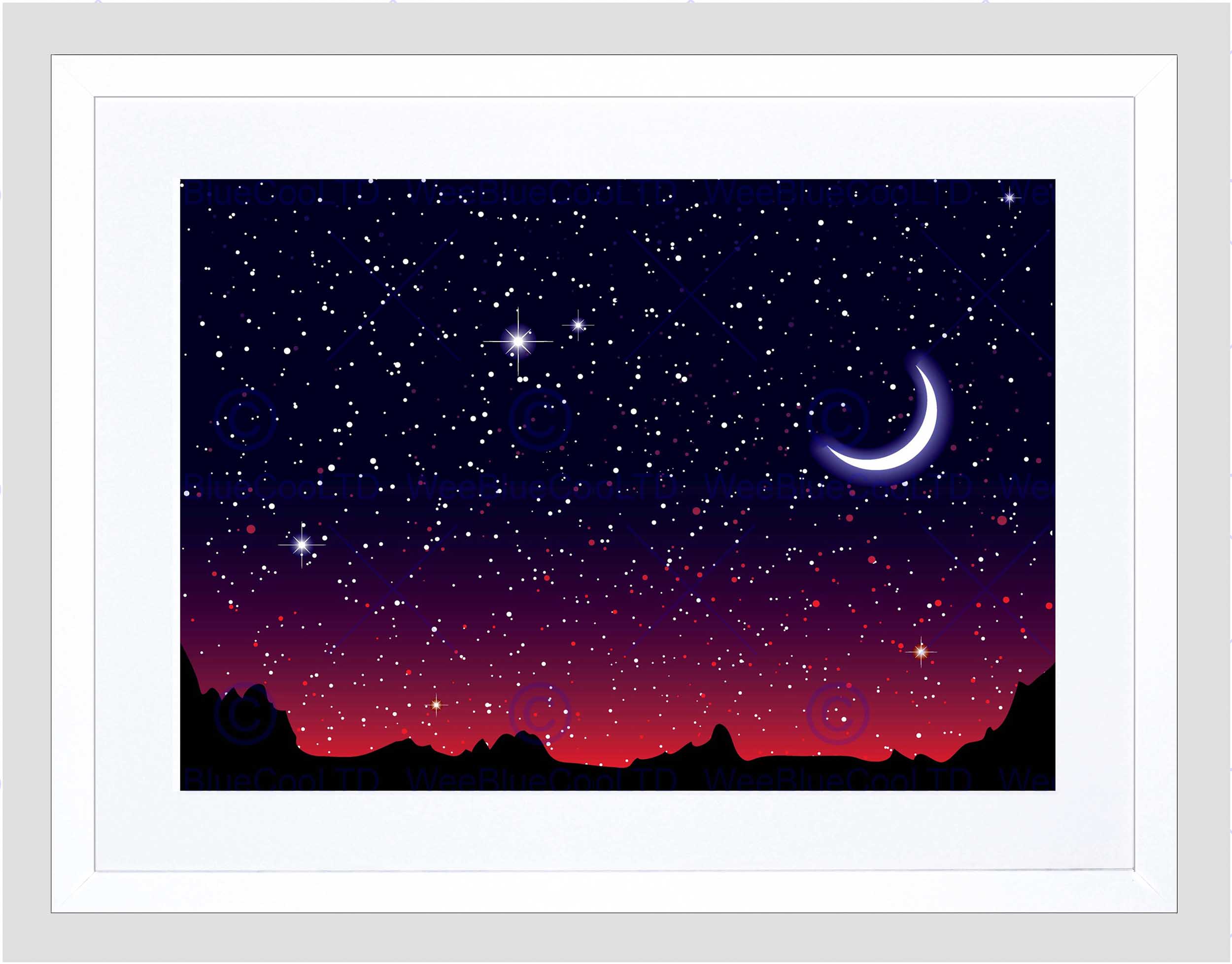 Ночное небо рисование