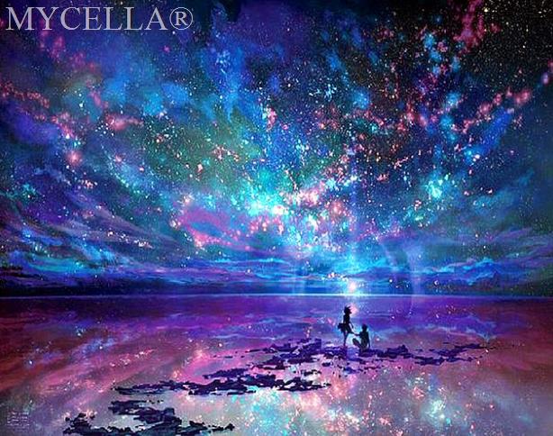 614x484 Diamond Night Sky - Night Sky Painting