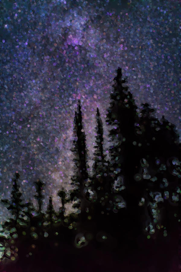 600x900 Painted Night Sky Painting By Cactus Sun Studio - Night Sky Painting