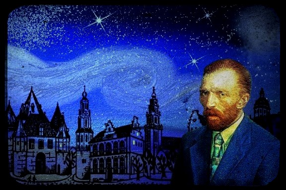 576x384 Ozstuff Online Sunday Postcard Art - Night Sky Painting Famous