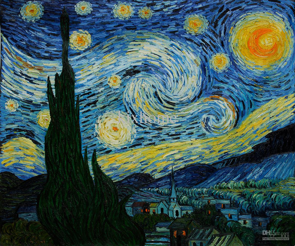 1200x1000 2018 Gift ! Vincent Van Gogh Oil Painting Reproduction - Night Sky Painting Famous