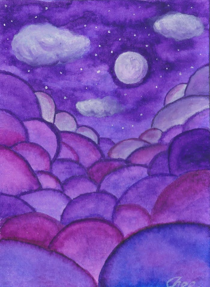 700x956 Night Sky Watercolor Speed Painting - Night Sky Watercolor Painting