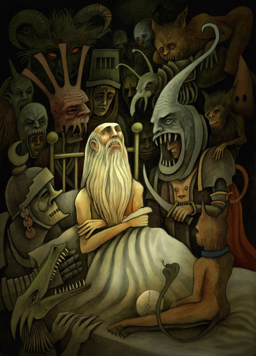 862x1200 Night Terrors Dave Whitlam Artwork Illustration - Night Terror Painting