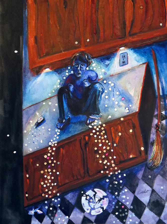 670x900 Agavaughn The Night Terror Painting By Kimbo Jackson - Night Terror Painting